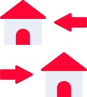 Change Of Housing Flat Icon vector