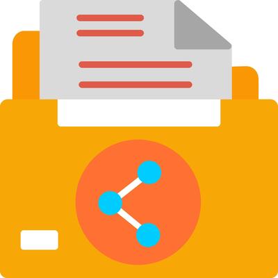 Sharing File Flat Icon