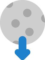 icono de luna plana vector