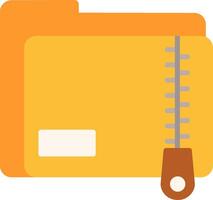 Zip Folder Flat Icon vector