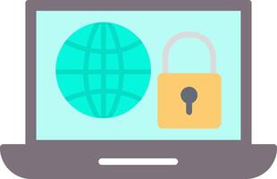 Internet Security Flat Icon vector