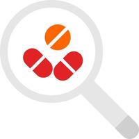 Search For Drugs Flat Icon vector