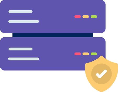 Database Security Flat Icon vector