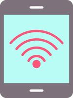 Wifi Signal Flat Icon vector
