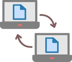 Data Sharing Flat Icon vector