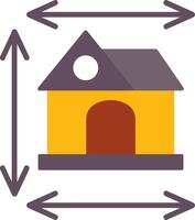 Home Dimensions Flat Icon vector