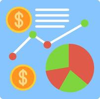 Financial Data Flat Icon vector
