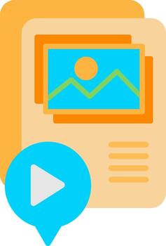 icono plano de datos no estructurados vector