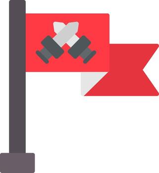 icono de bandera plana vector