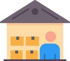 Warehouse Manager Flat Icon vector