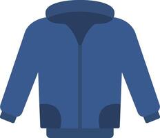 chaqueta, plano, icono vector