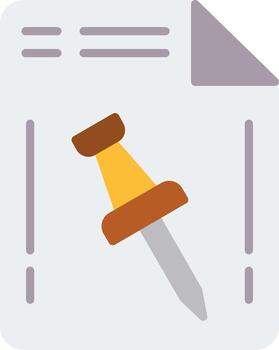 icono plano del documento vector