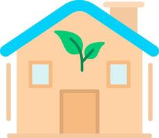 Low Energy House Flat Icon vector