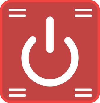 Power Button Flat Icon vector