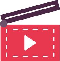Clapperboard Flat Icon vector