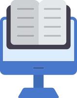 Online Learning Flat Icon vector