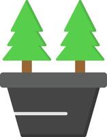 Christmas Trees Flat Icon vector