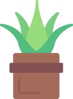 Aloe Vera Flat Icon vector