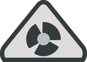 radioactivo plano icono vector