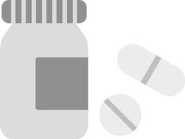 Pills Bottle Flat Icon vector