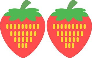Straberry Flat Icon vector