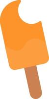 Ice Cream Bite Flat Icon vector