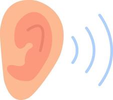 Ear Flat Icon vector