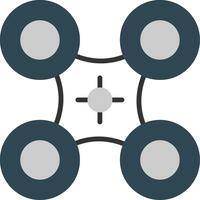 icono plano de dron vector