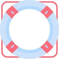 icono plano de anillo de vida vector
