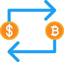 Bitcoin Exchange Flat Icon vector