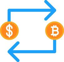 Bitcoin Exchange Flat Icon vector