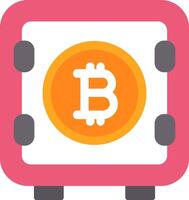Bitcoin Storage Flat Icon vector