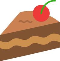 Cake Slice Flat Icon vector