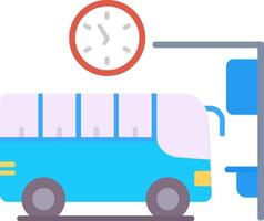 Bus Station Flat Icon vector