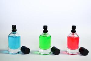 Multicolor bottle perfume set photo