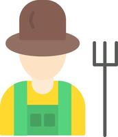 Farmer Male Flat Icon vector