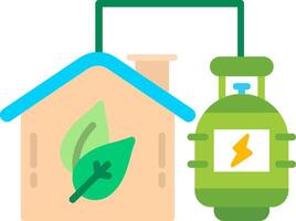 Biogas Energy Flat Icon vector