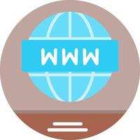 World Wide Flat Icon vector