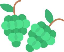 icono plano de uvas vector