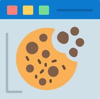 icono plano de galletas vector