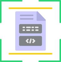 documento escanear plano icono vector