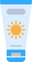Sun Cream Flat Icon vector