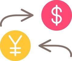 Currency Exchange Flat Icon vector