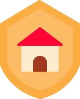 icono plano de protección del hogar vector