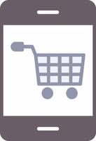 Mobile Commerce Flat Icon vector