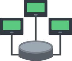 Distributed Database Flat Icon vector