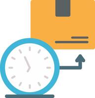 On Time Deliveries Flat Icon vector