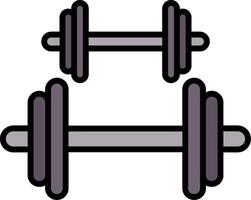Dumbbell Line Filled Icon vector