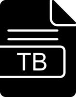 TB File Format Glyph Icon vector