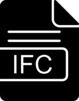 IFC File Format Glyph Icon vector